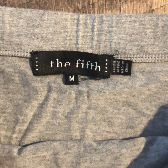 NWOT THE FIFTH grey mini skirt with ruching - Picture 3 of 3